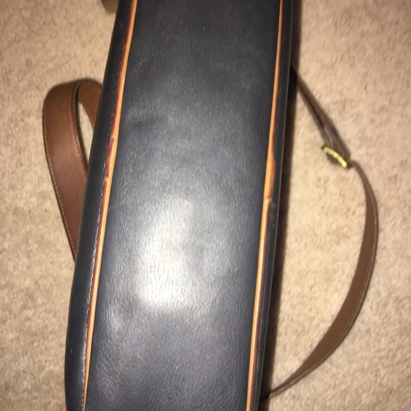 Vintage Ghurka Marley Hodgson Purser No. 76 Crossbody Bag In Rare Two Tone Navy - Picture 6 of 6